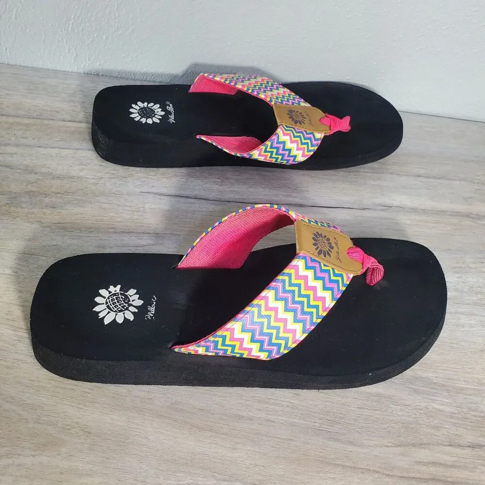 Women's Yellow Box Mellow Mat 8.5 Sandal Flip Flop Summer Beach Shoes - Picture 6 of 12